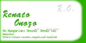 renato onozo business card